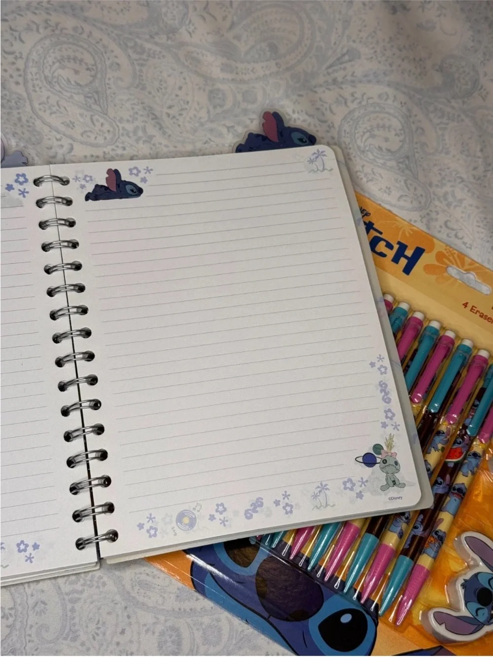 Disney Stitch Journal, Pencils & Crosswords Book Set